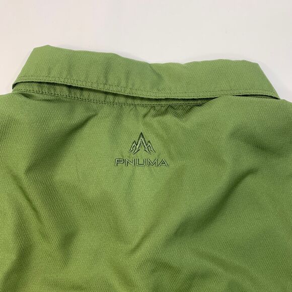 Pnuma Shirt Mens L Large Green Vented Button Up Tab Sleeve Lightweight Outdoor - Picture 8 of 11